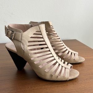 Vince Camuto caged heel in taupe